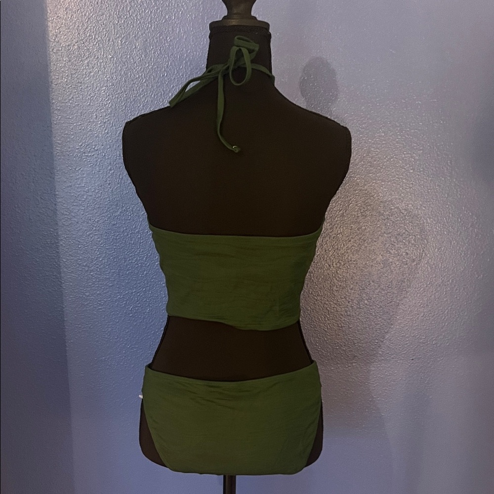 Aerie Green Halter Bikini Set - Picture 2 of 7